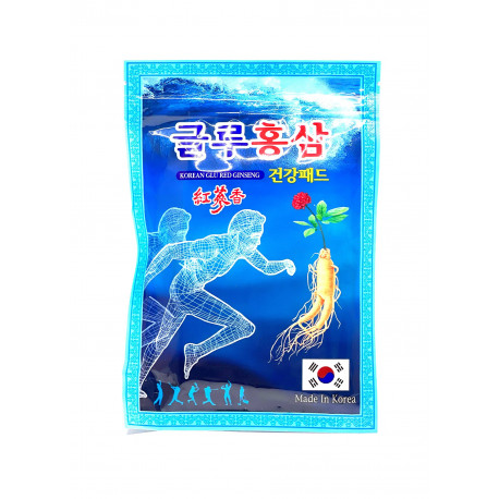 Пластырь корейский обезболивающий, согревающий "Korean Glu Red Ginseng" (20 шт в упаковке)