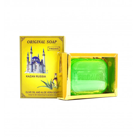 Натуральное мыло с оливковым маслом и алоэ вера "Kazan Russia Firdavs" 100 г
