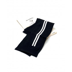 Нарукавники спортивные, эластичные (с двойной белой полосой) черные