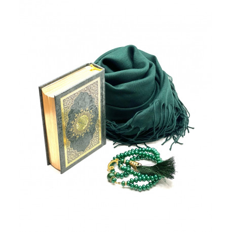 Подарочный набор "Коран, палантин и четки"