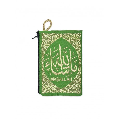 Кошелек турецкий с вышивкой Mashallah (зеленый)