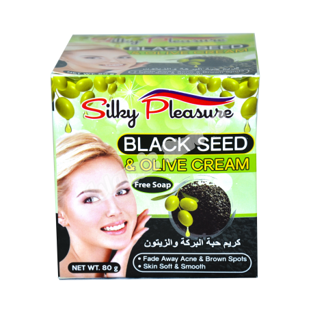 Крем для лица "Silky Pleasure" 80 гр. мыло в подарок (олива и черный тмин - от прыщей. Made in Thailand)